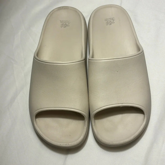 a new day Shoes - A New Day Cloud Slide Sandals, Cream/Ivory, Size 7